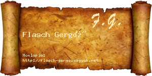 Flasch Gergő névjegykártya